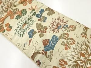 アンティーク　桐唐草模様織出し名古屋帯（材料）